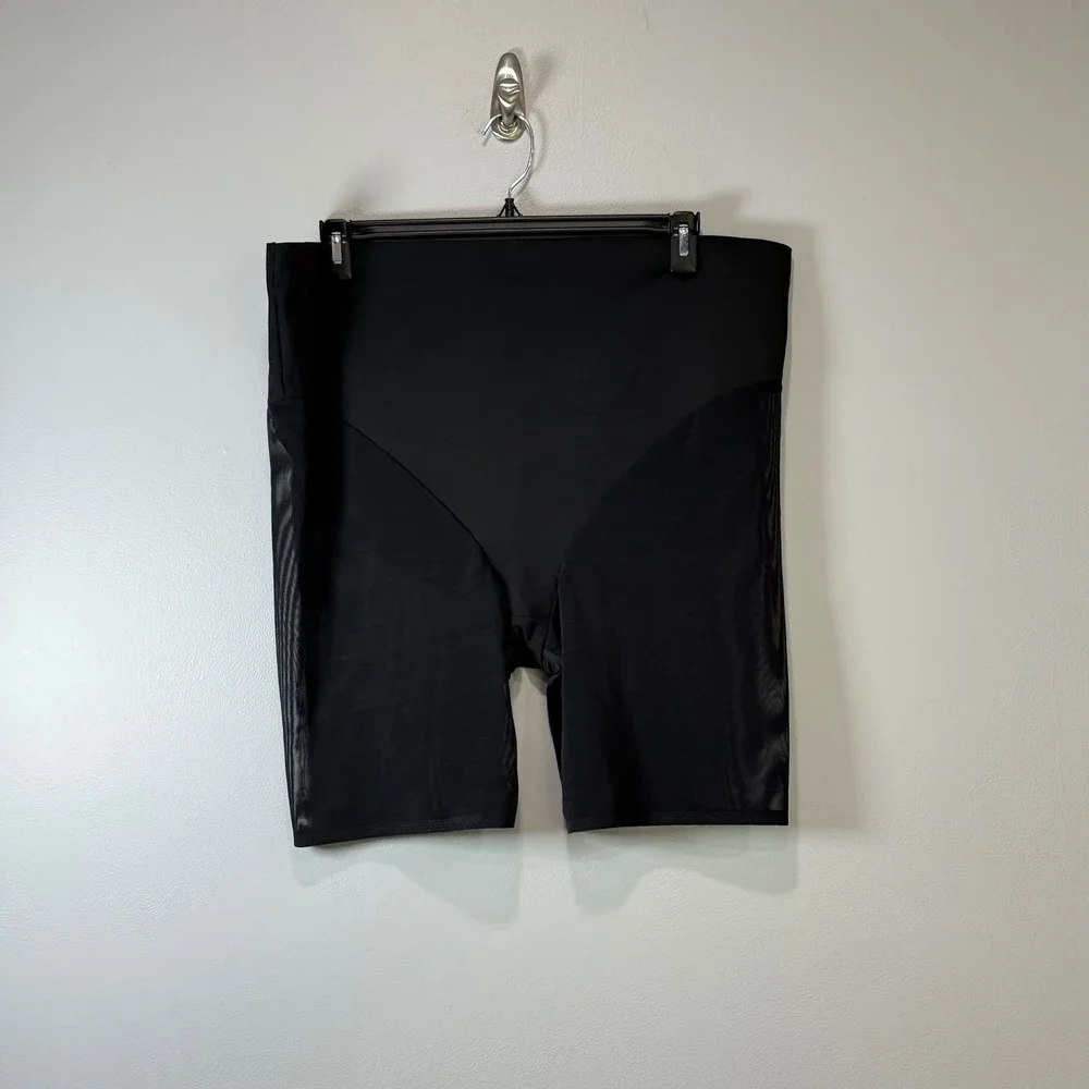 Shapermint Essentials Black High Waisted Shaper Shorts Mesh Panels 4XL 52002